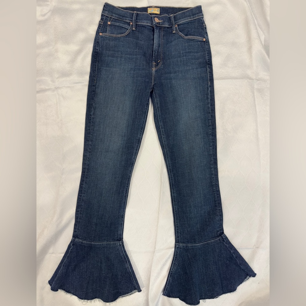 MOTHER "The Cha Cha Fray" Girl Crush High-Rise Flare Jeans | Size 27 - Picture 14 of 14